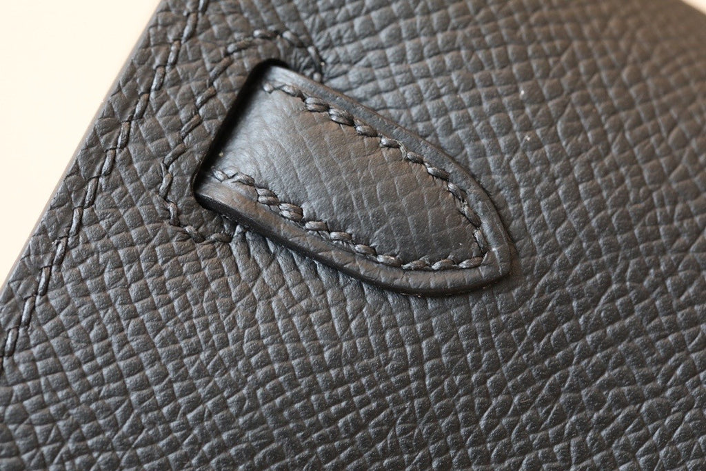 Hermes Kelly Wallet to Go Black EPSOM GHW