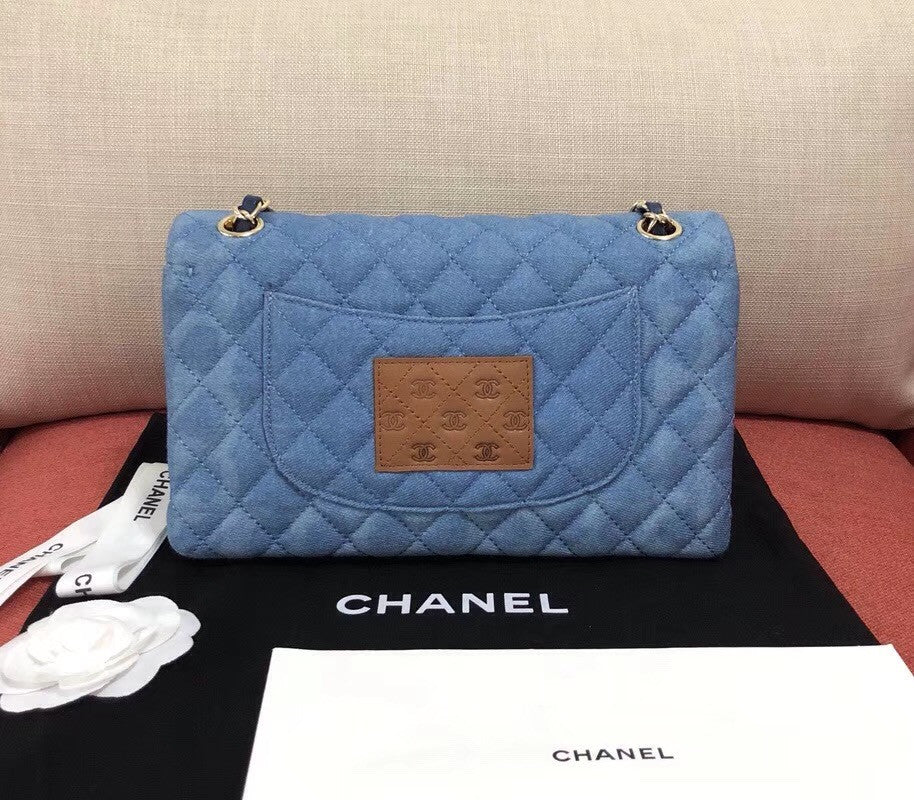 Chanel classic denim handbag