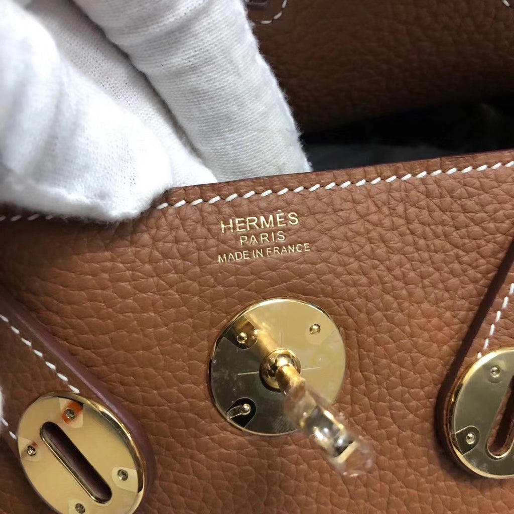Hermès Mini Lindy 20cm Bag  Gold Taurillon Clemence Leather Gold Hardware