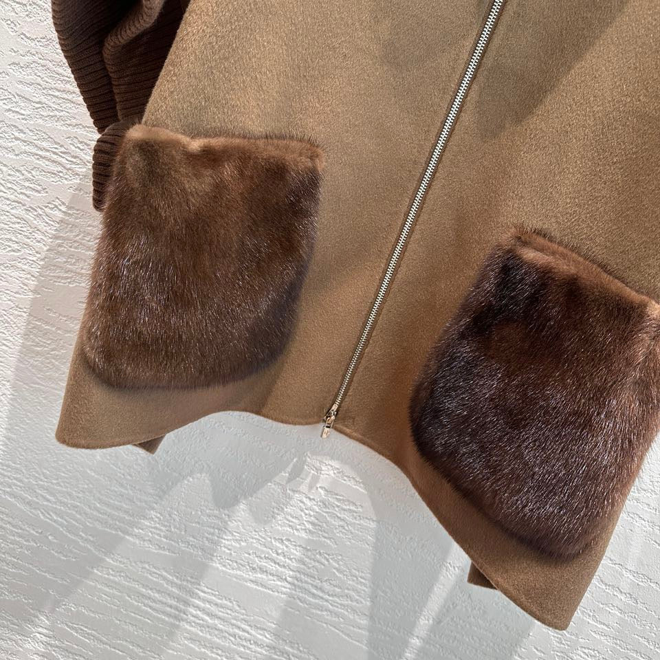 Loro Piana Mink Fur Cape Coat — Copenhagen Purple Label — Fall/Winter 2026-2027 Loro Piana