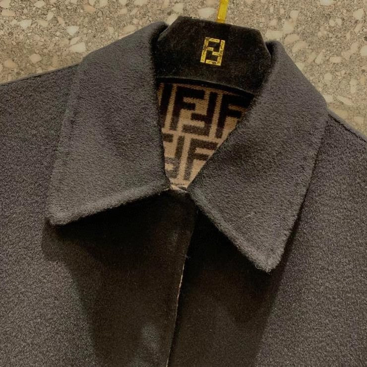 Fendi COAT Black wool Double-sided coat