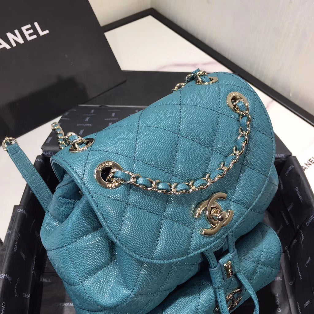 Chanel DUMA LEATHER BACKPACK BLUE