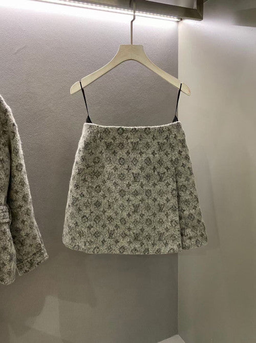 Louis Vuitton 1A82N0  BOUCLETTE MONOGRAM A-LINE MINI SKIRT