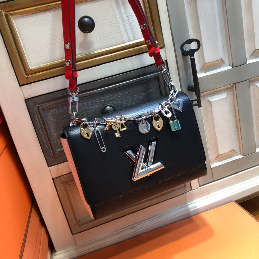 Louis Vuitto Limited Edition TWIST MM Chain Bag with Charms
