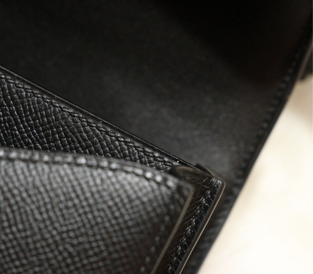 Hermes Black Constance Epsom leather 18cm Gold Hardware