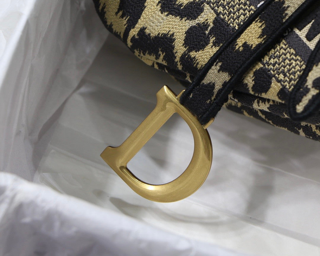 Christian Dior SADDLE BAG Beige Multicolor Mizza Embroidery