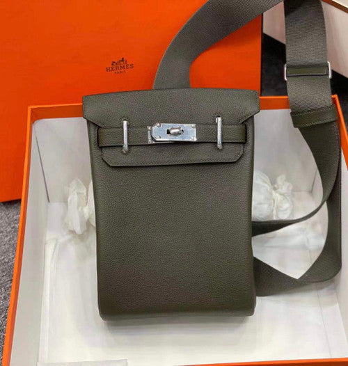 Hermes Kelly HAC A Dos Bag Olive Togo Leather Palladium Hardware 2022