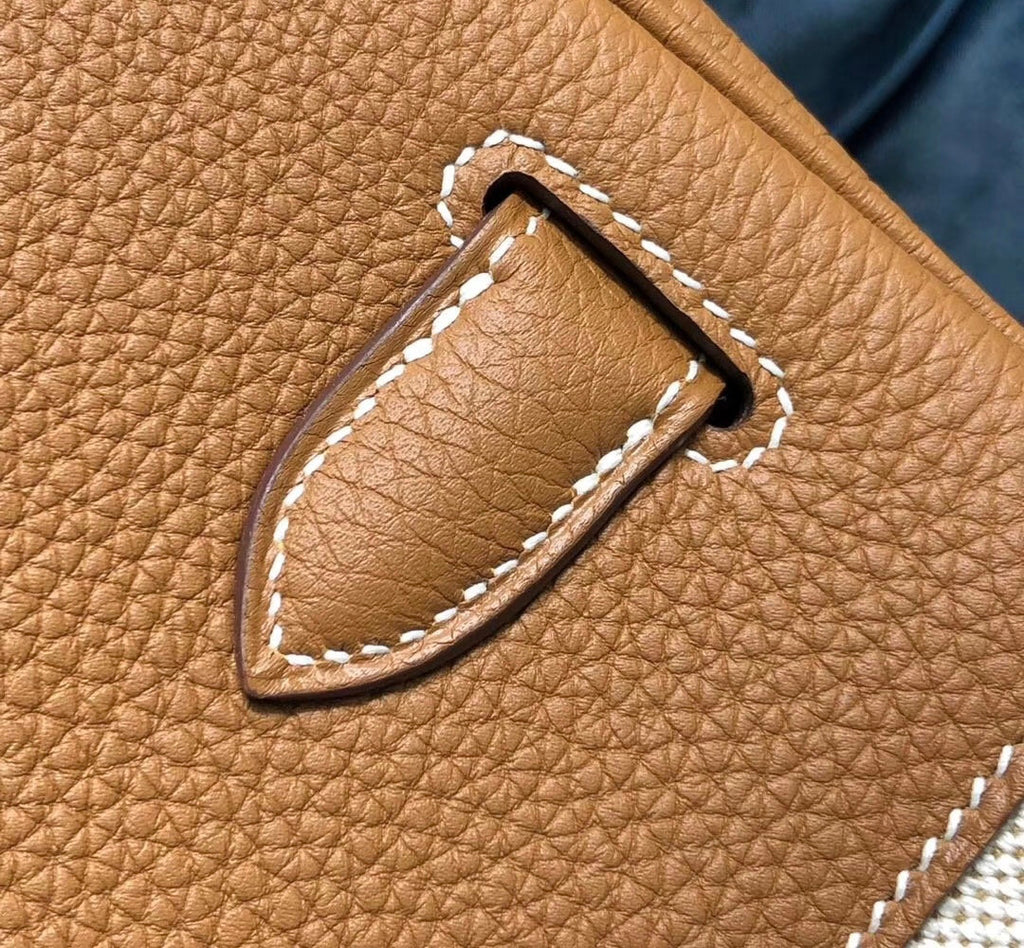 Hermes Birkin 40 HAC Gold Togo Toile De Camp Palladium Hardware