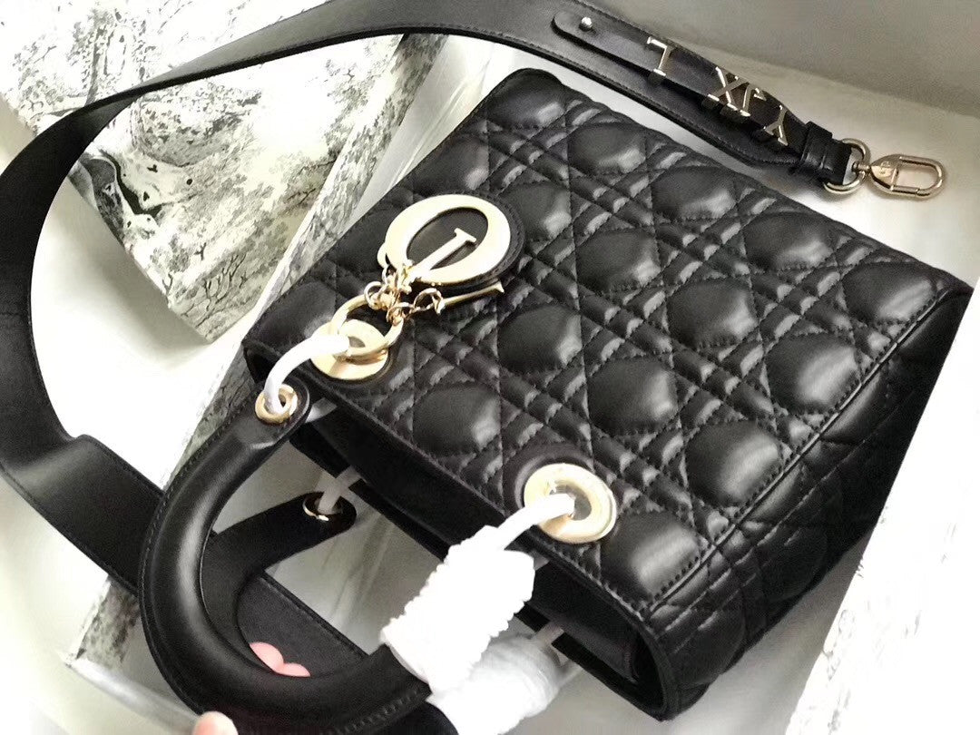 Christian Dior MY ABCDIOR LAMBSKIN BAG Black