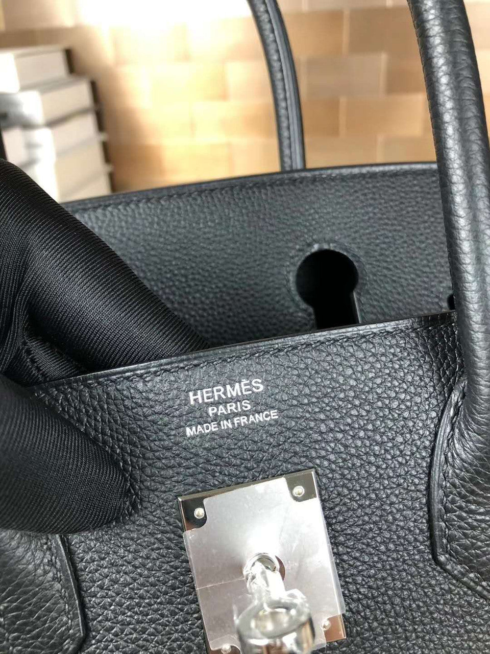 Hermes Graphite Birkin 25cm Epsom Palladium Hardware