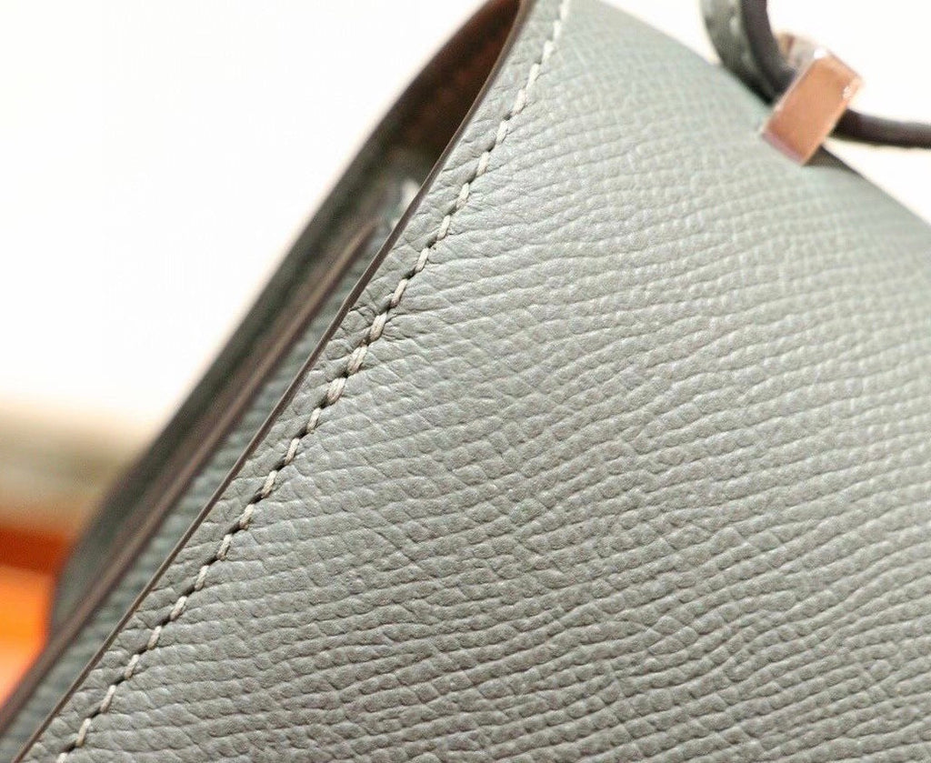 Hermes Vert Amande Constance Epsom leather 18cm Palladium Hardware