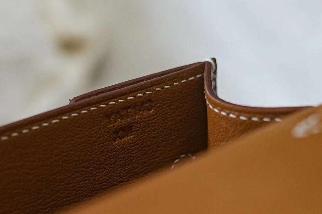Hermes Kelly Depeches 25 Pochette Gold Epsom Palladium Hardware