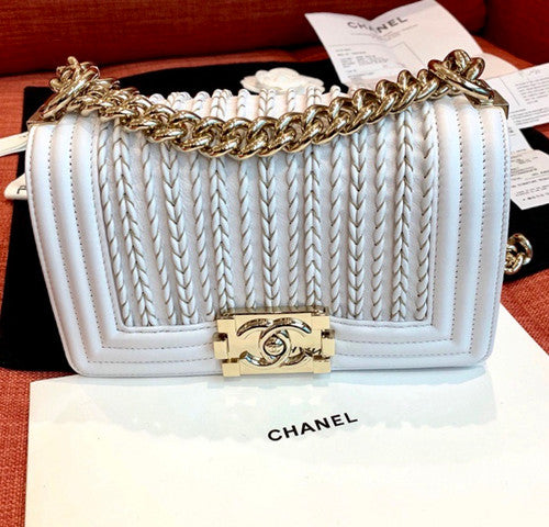 Chanel Small BOY CHANEL Handbag with Embroidered Calfskin