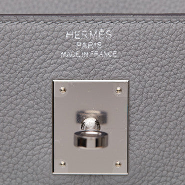 Hermès Gris Agate  Kelly 32 Togo Palladium Hardware