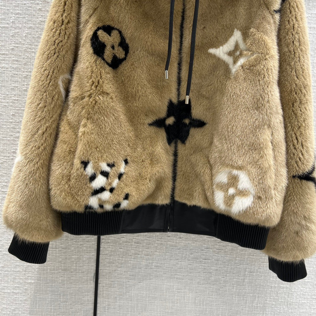Louis Vuitton LV NIGHT MONOGRAM MINK HOODIE