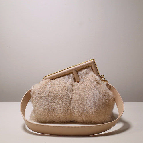 FENDI FIRST MEDIUM Pink mink bag