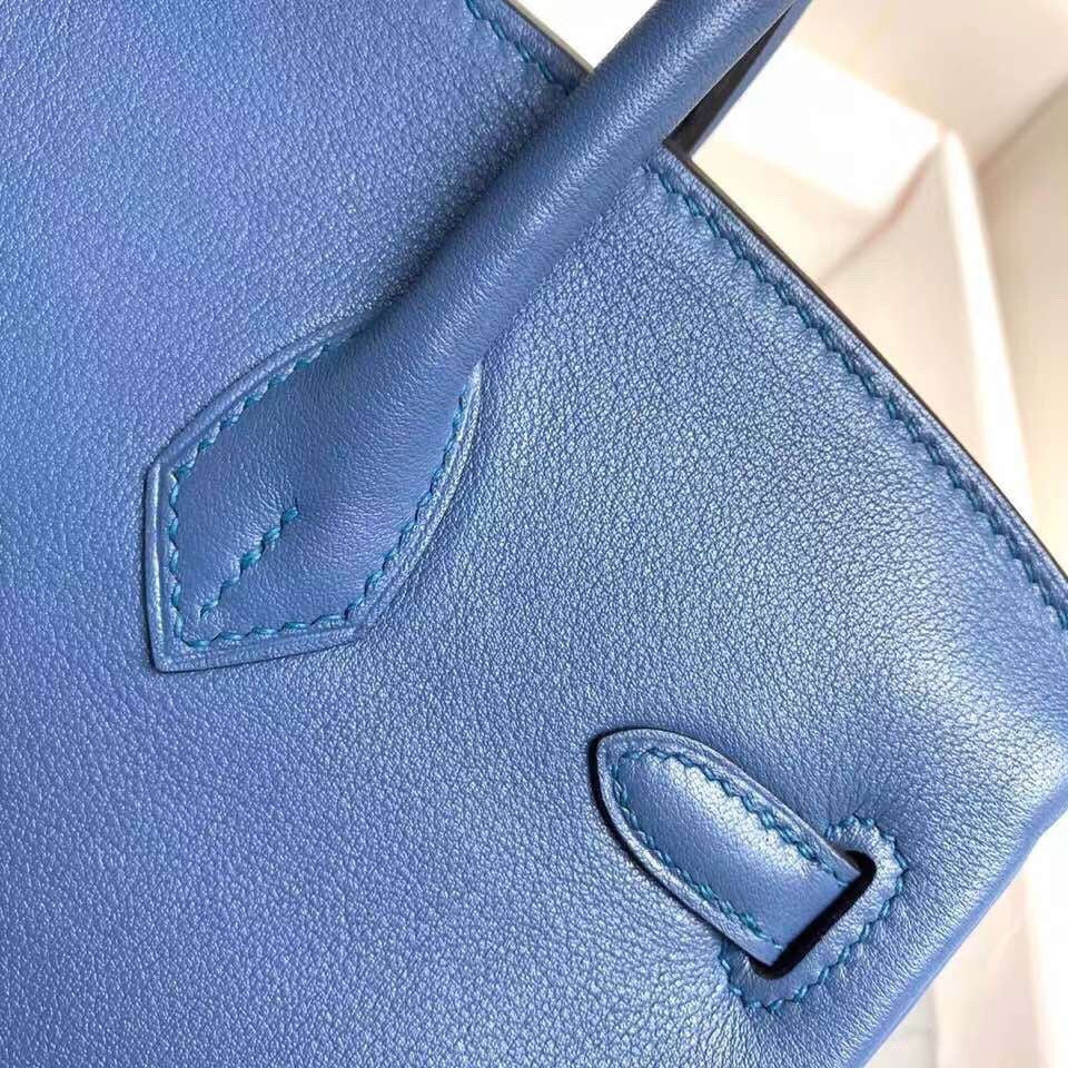 Hermes R2 Blue Agate Birkin 25 cm Swift Gold Hardware