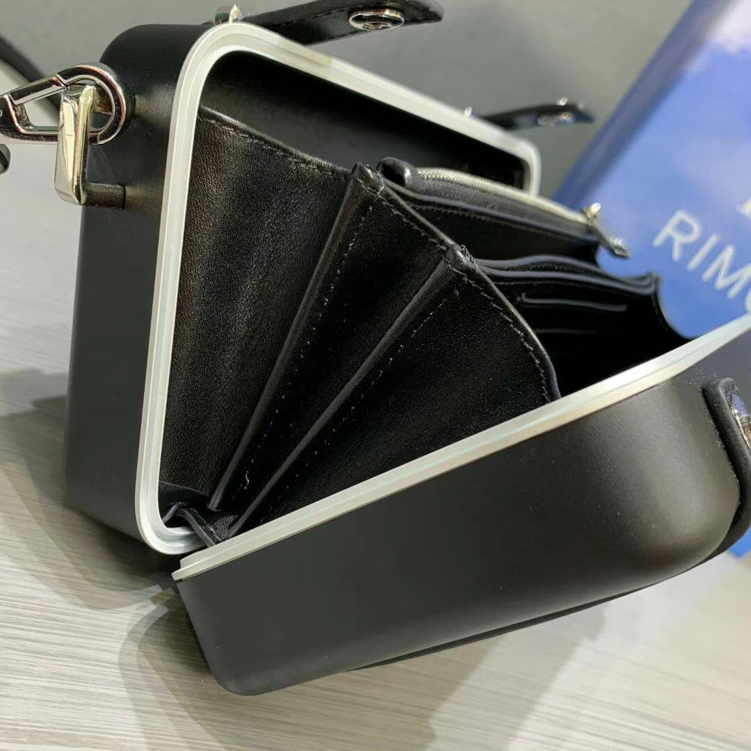 Christian Dior BLACK DIOR AND RIMOWA PERSONAL CLUTCH IN ALUMINUM AND GRAINED CALFSKIN
