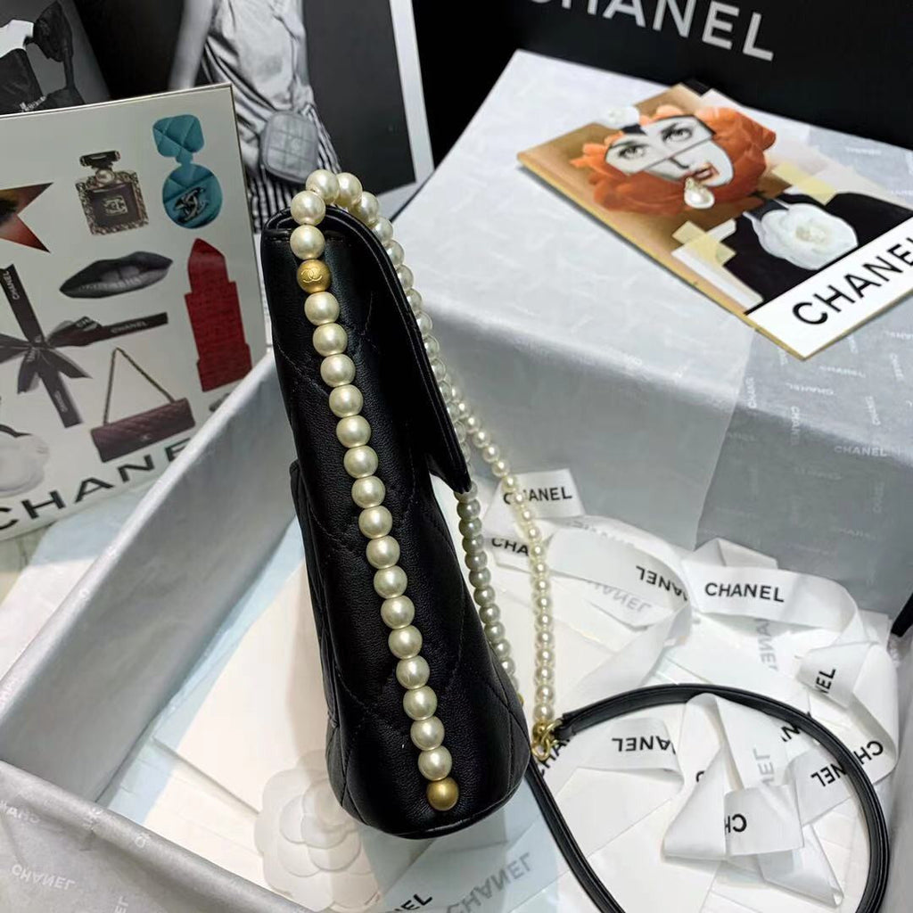 Chanel small pearl hobo bag