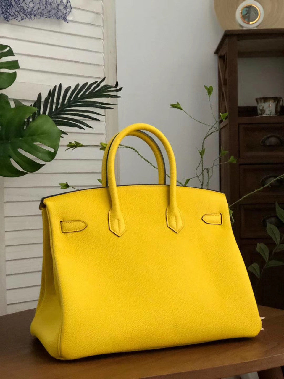 HERMÈS  LIMITED EDITION OFFICIER BIRKIN 35 SOLEIL TOGO HANDBAG