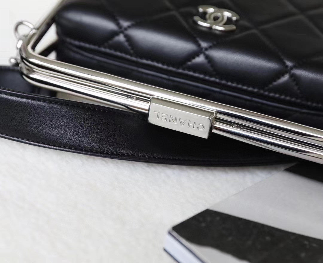 Chanel Lambskin Black Clutch