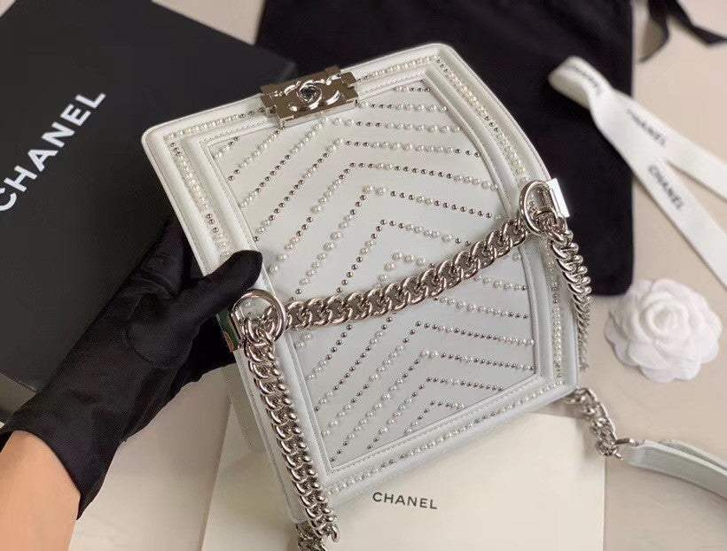 Chanel Small Pearl BOY CHANEL Handbag