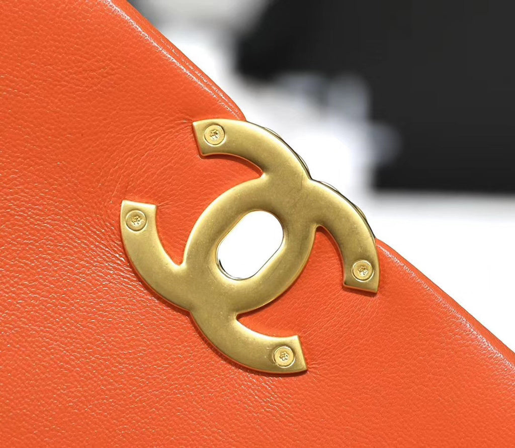 CHANEL 19 Large Flap Bag Orange