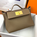 Hermès Mini 24/24 – 21 Bag Etoupe Evercolor/Swift leather