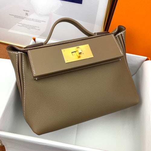 Hermès Mini 24/24 – 21 Bag Etoupe Evercolor/Swift leather