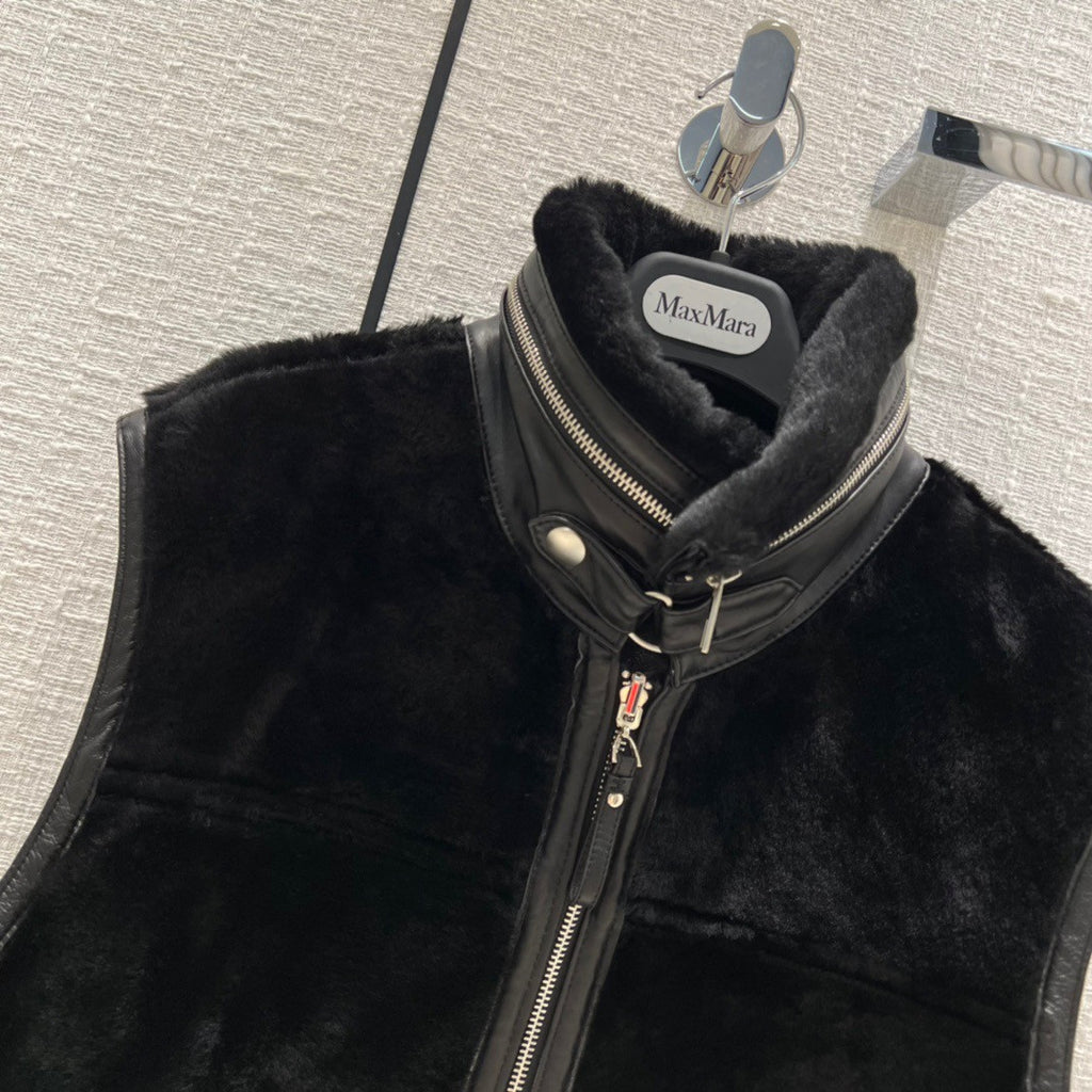 Hermès Reversible long leather vest