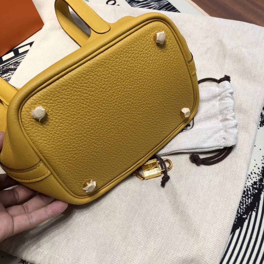 Hermes 9D Amber   Picotin Lock 18 Togo Leather Bag