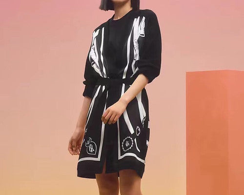 Hermes Promenade du Matin Remix" long twillaine cardigan
