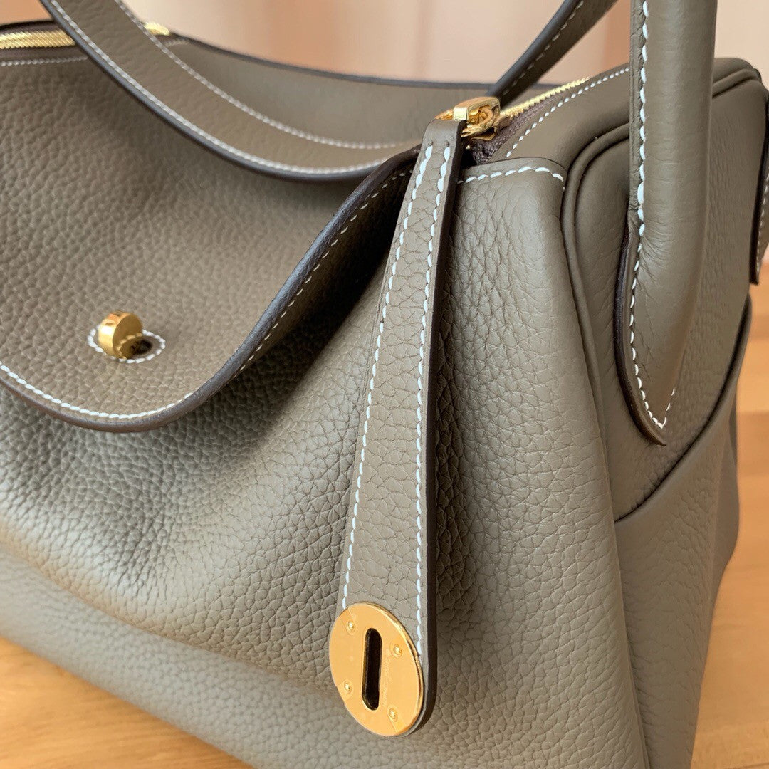 Hermes Lindy 30 Etoupe Togo Gold Hardware