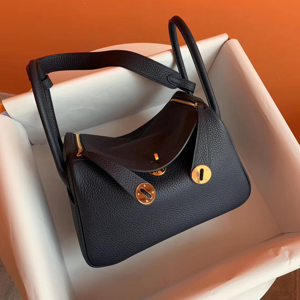 Hermes 2Z Bleu Nuit Lindy 26 Veau Taurillon Clemence Gold Hardware