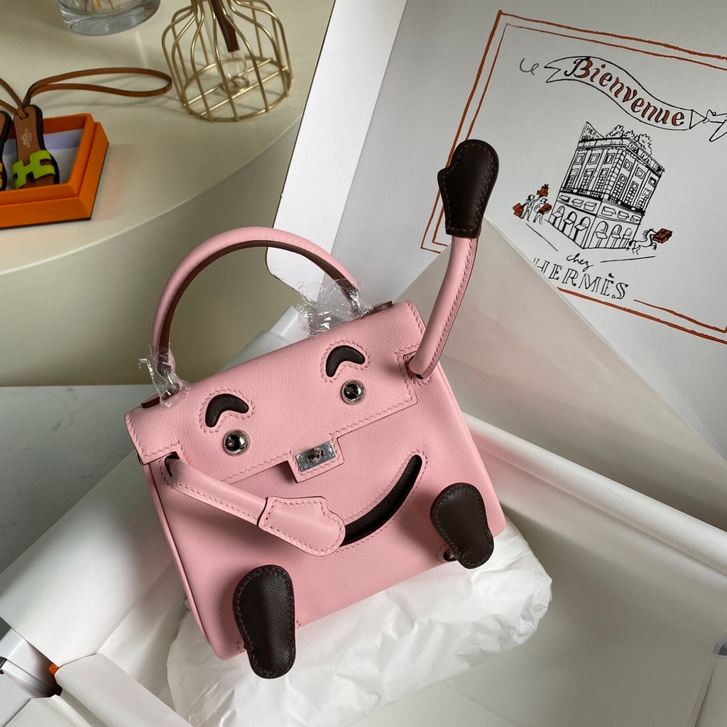 Hermes Quelle Idole Kelly Doll Bag 3Q Sakura Pink Swift Palladium Hardware