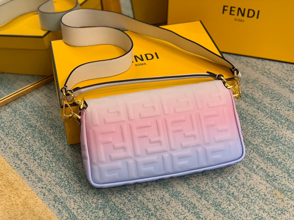 Fendi BAGUETTE Graduated color nappa leather bag