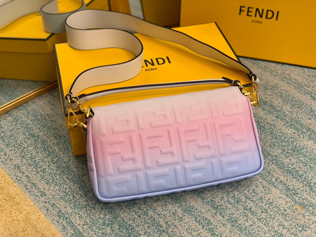 Fendi BAGUETTE Graduated color nappa leather bag
