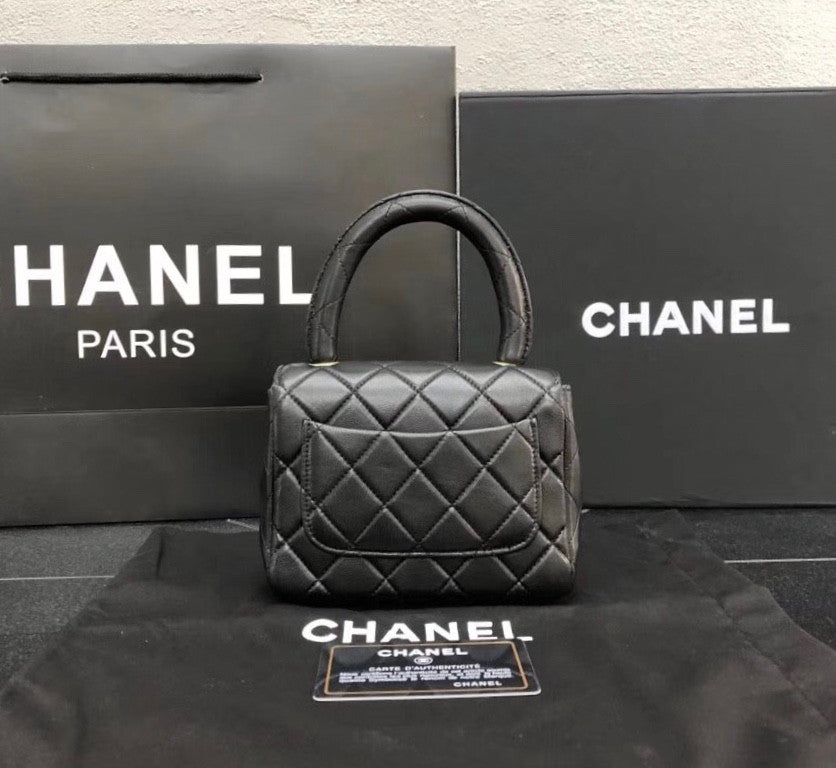 Chanel vintage duo flap bag Black