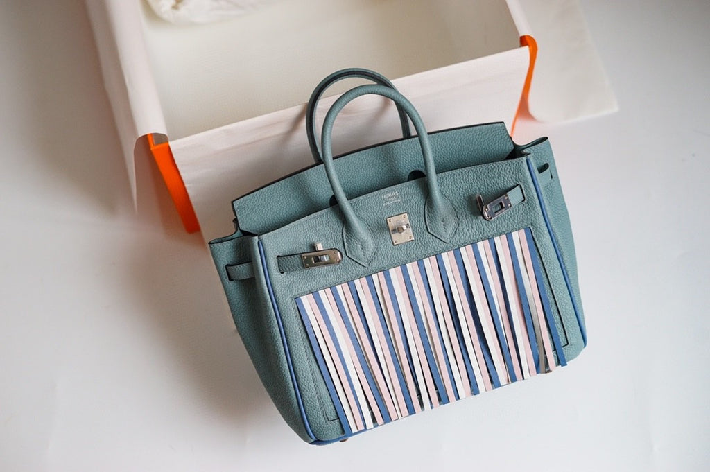 [Exclusive] Hermes Birkin 25 Bag HSS 7G Ciel Multi Colour Fringe Limited Edition