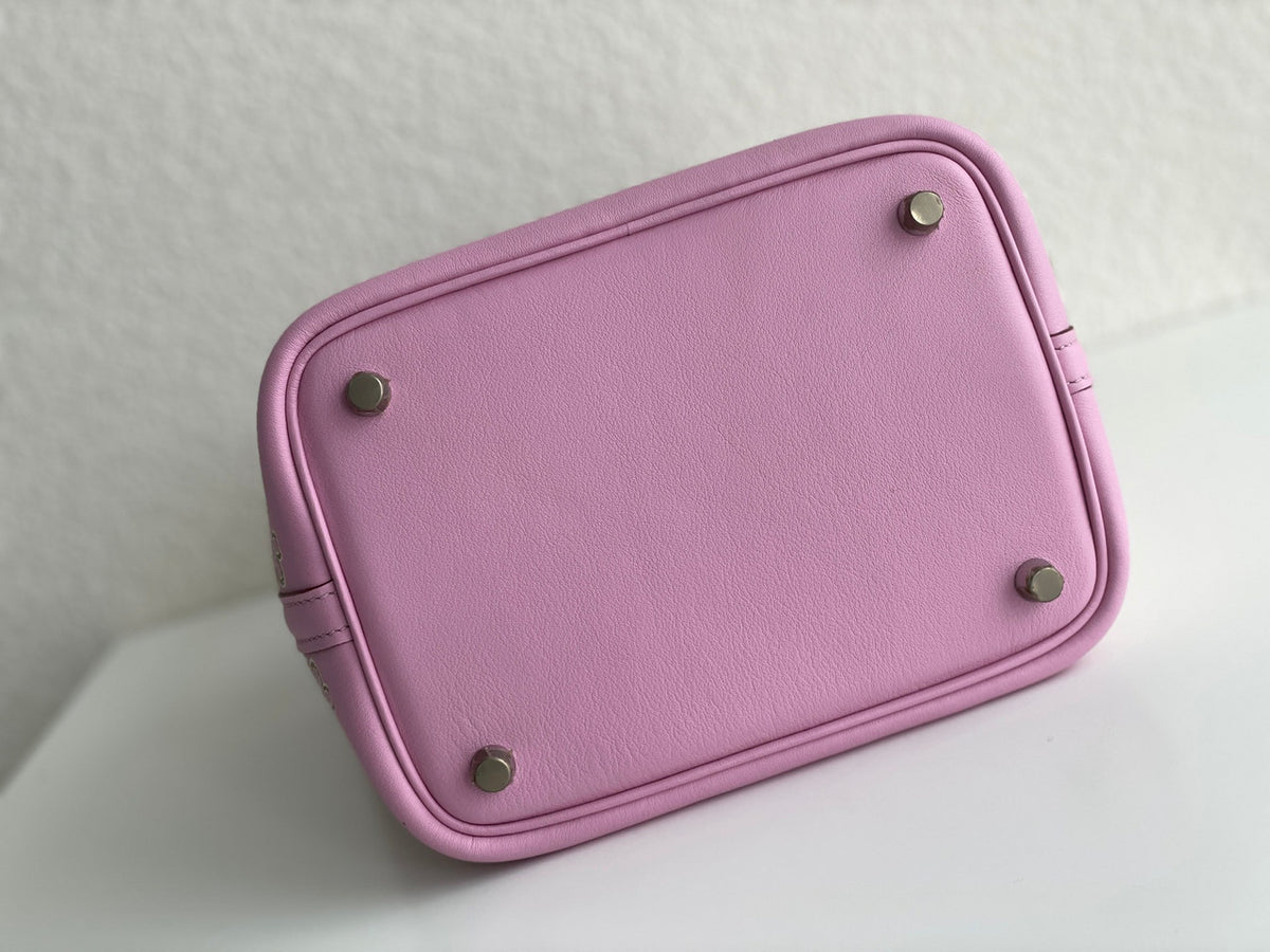Hermès "Lucky Daisy" Mauve Sylvestre Swift Picotin Lock 18 Palladium Hardware, 2022
