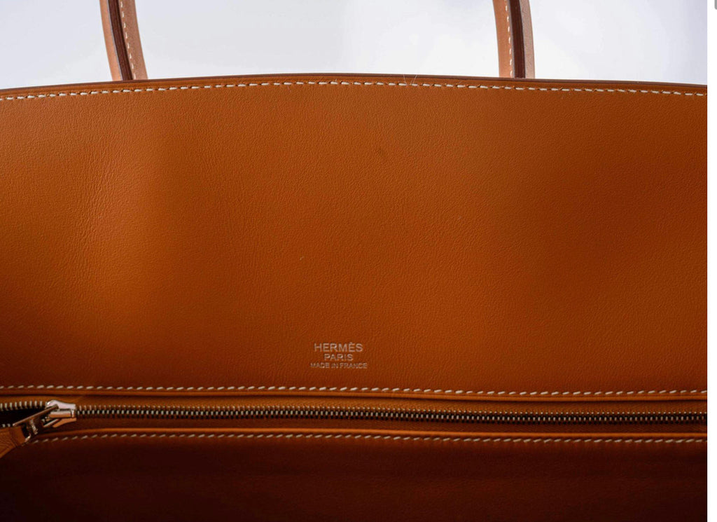 Hermes Shadow Birkin 35 Gold Swift Palladium Hardware