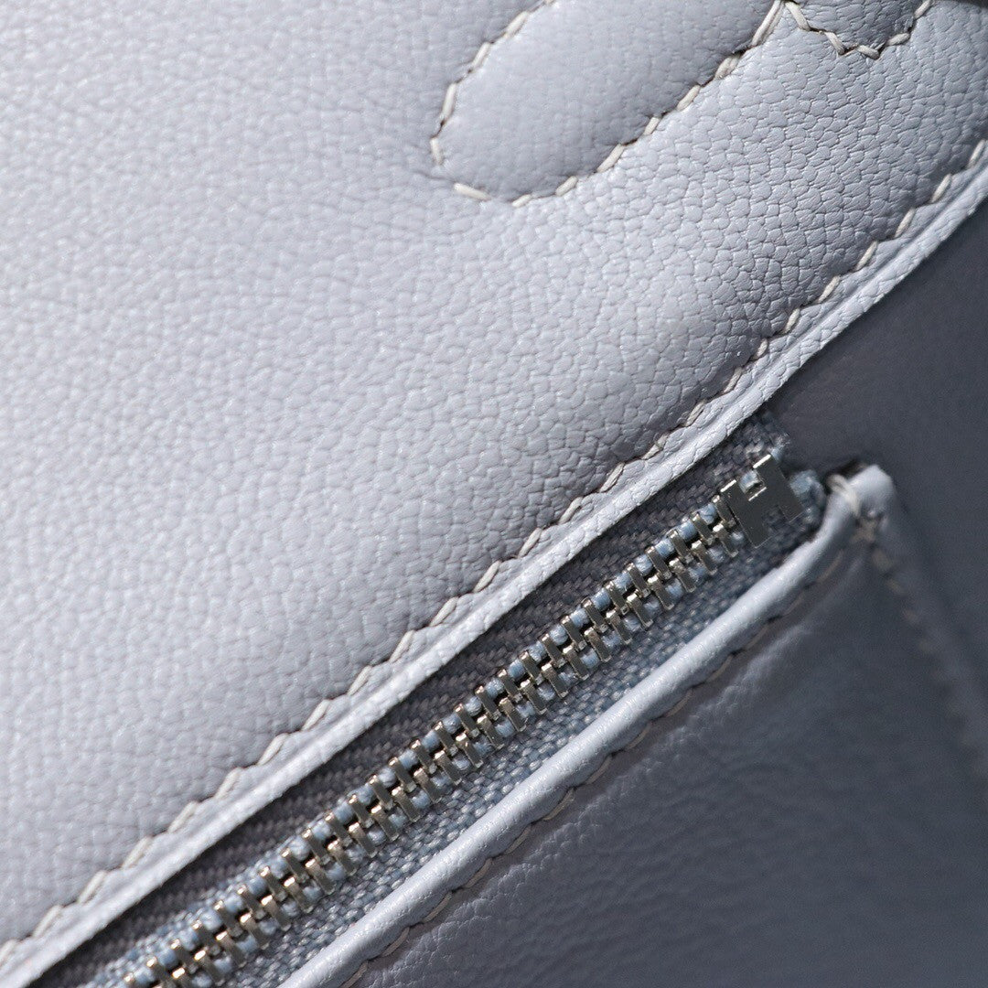 Hermes J7 Blue Lin Birkin 25cm Togo Palladium Hardware