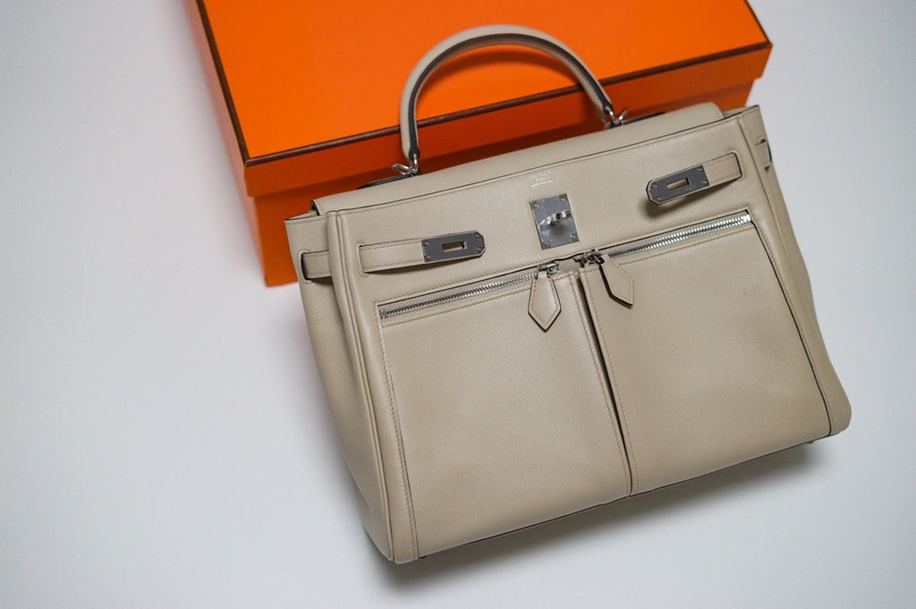 Hermes Kelly Lakis 35 Bag Beige