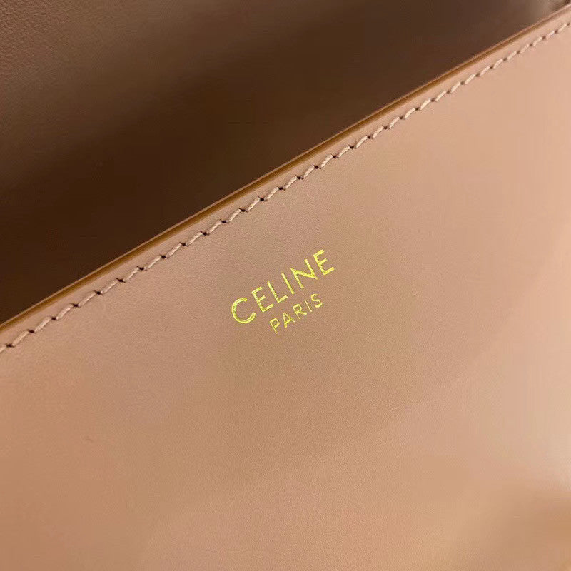 Celine MEDIUM CHAIN MAILLON TRIOMPHE BAG ANTIQUE ROSE