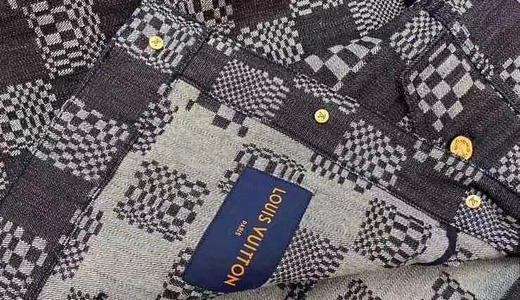 Louis Vuitton 1A8WBK  DISTORTED DAMIER DENIM JACKET