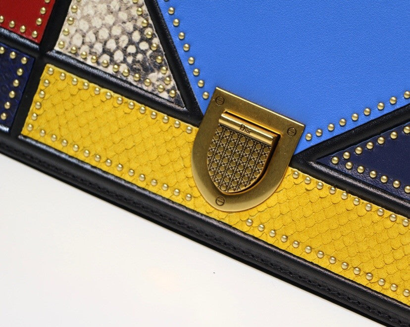 Christian Dior DIORAMA BAG IN MULTI-COLOURED PATCHWORK