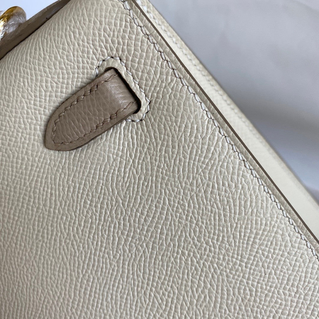 Hermes Special Order Craie/ S2 Trench Kelly 25 cm Epsom Gold  Hardware