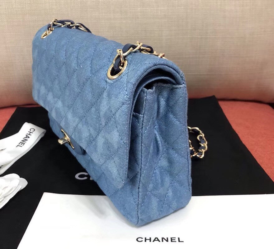 Chanel classic denim handbag