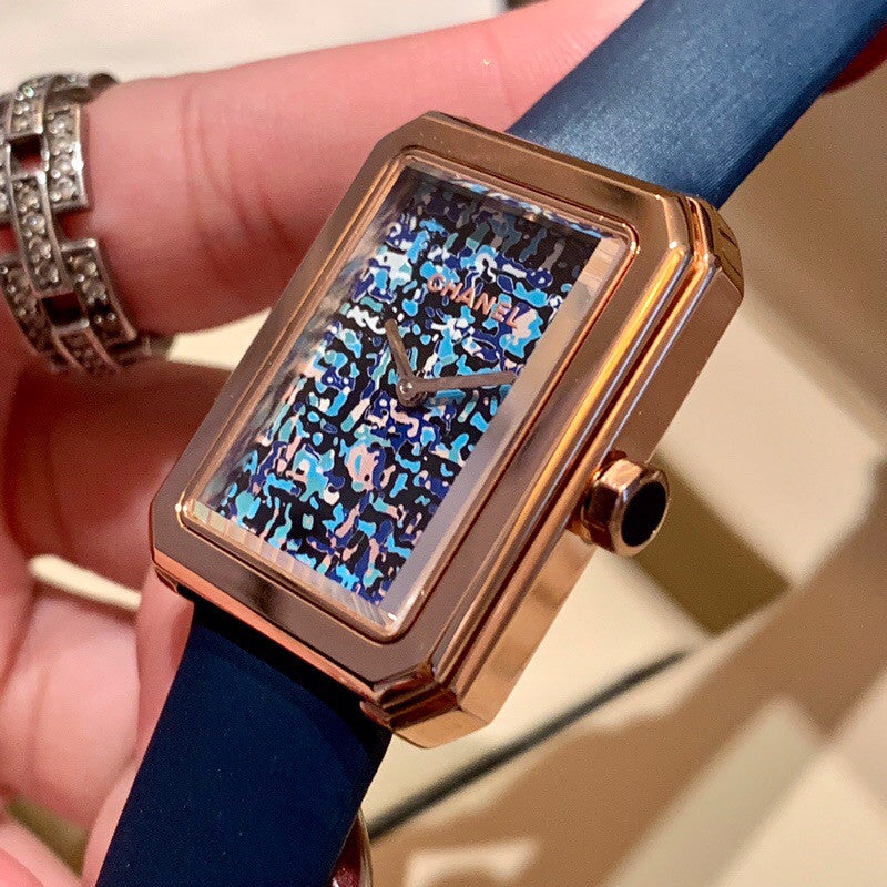 Chanel Limited Edition boy·friend tweed watch H6129 Blue