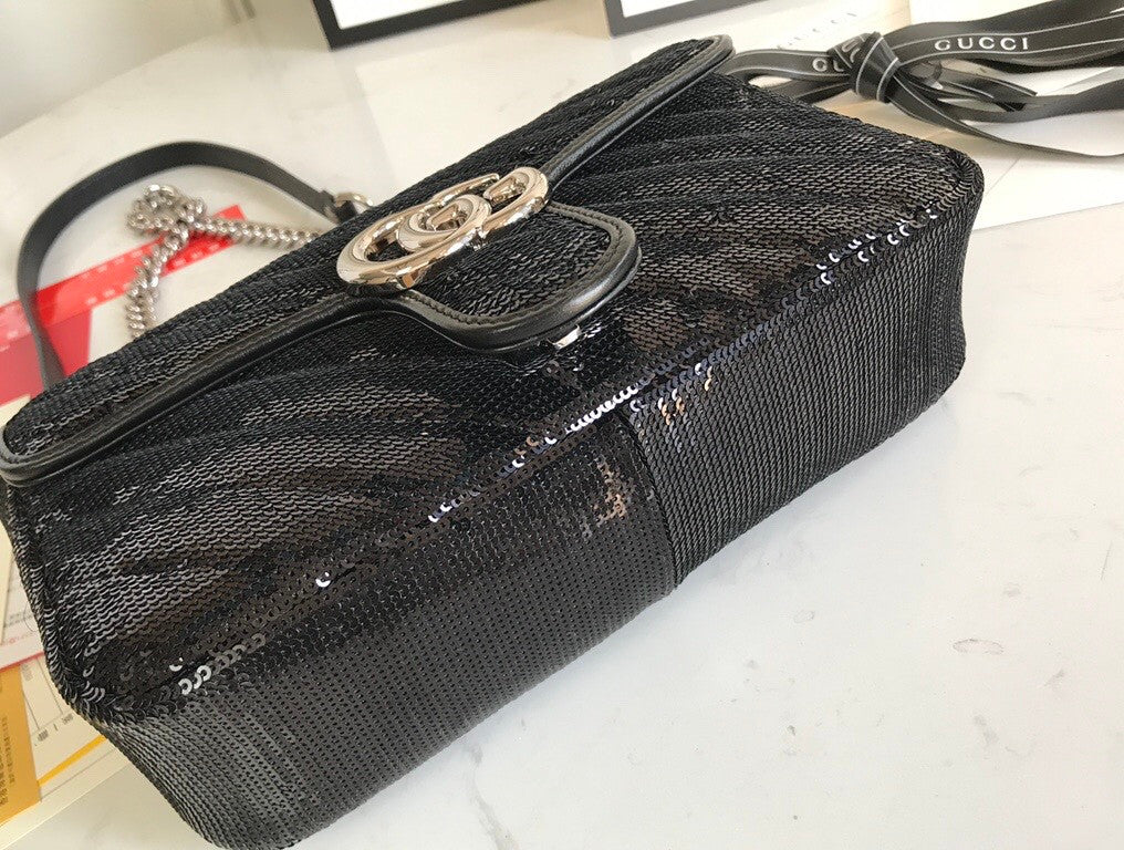 Gucci GG Marmont small sequin shoulder bag